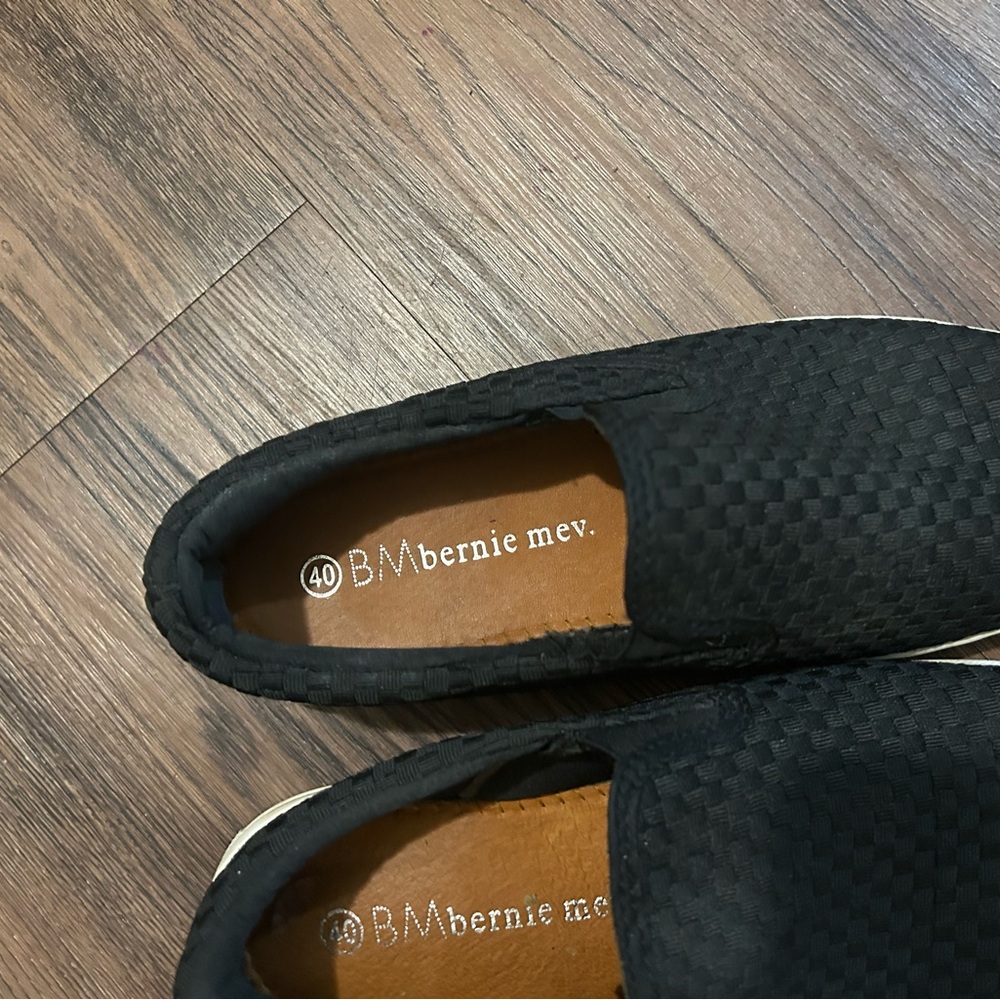 bernie mev. Woven Black Men's Loafers